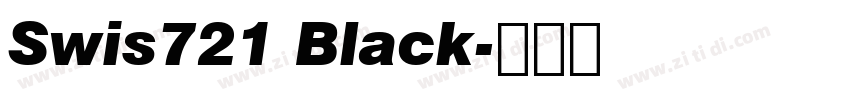Swis721 Black字体转换